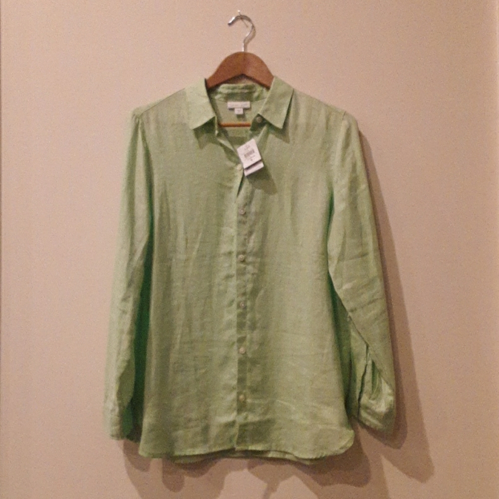 100% Linen J Jill  button up
